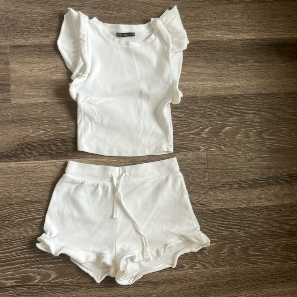 Zara Women’s White Two Piece Set